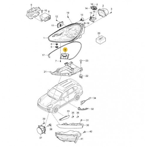 95861838800 PORSCHE LED FAR BEYNİ KODLU