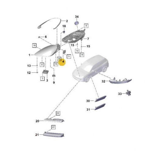 95890739700 PORCHE LED FAR BEYNİ KODLU