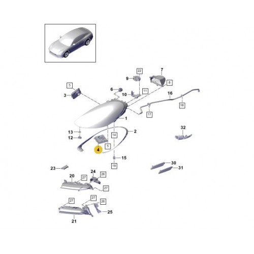 9A794157250 PORCHE LED FAR BEYNİ KODLU